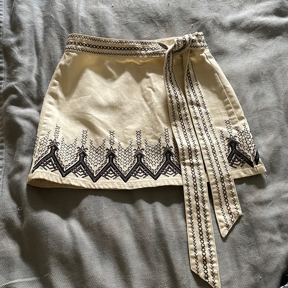 NWOT wrap Free People boho mini skirt